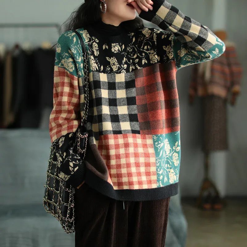 Max LuLu новинка 2020 китайский стиль зимняя женская клетчатая одежда с принтом