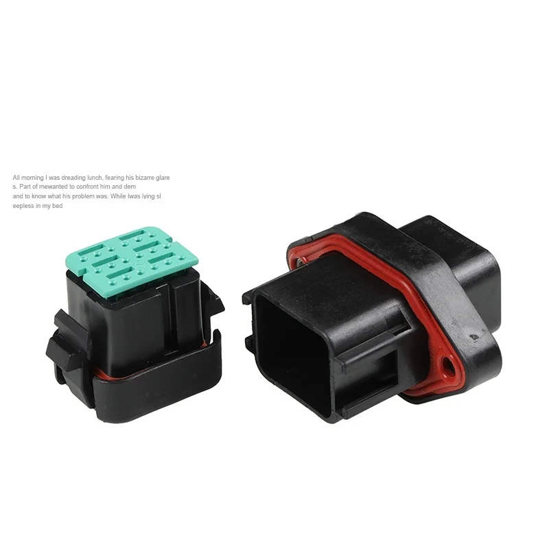 Фото 10 комплектов, 18 штырьков, Φ De Chi Male Female Black Plug DTV06 Carter Excavator CAT330/336C9, соединитель проводки инжектора двигателя №3