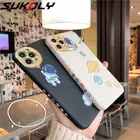 Чехол для iPhone 13 Pro Max, милый чехол для телефона с астронавтом, планетой для iPhone 12 11 Pro Max XS Max XR X 8 7 Plus, чехол из жидкого силикона