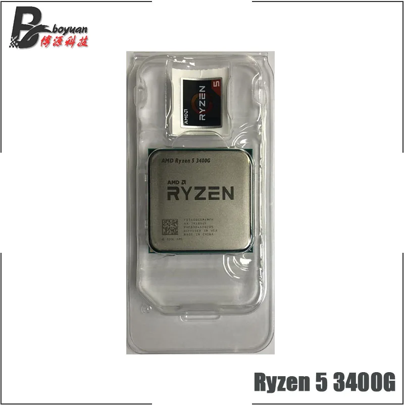 Четырехъядерный процессор AMD Ryzen 5 3400G R5 3400 ГГц 3 7 65 Вт L3 = 4M YD3400C5M4MFH сокет AM4 новый без