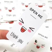 100pcs25sheets cute open me stickers thanks your labels for small business package decoration envelope seal shipping stickers