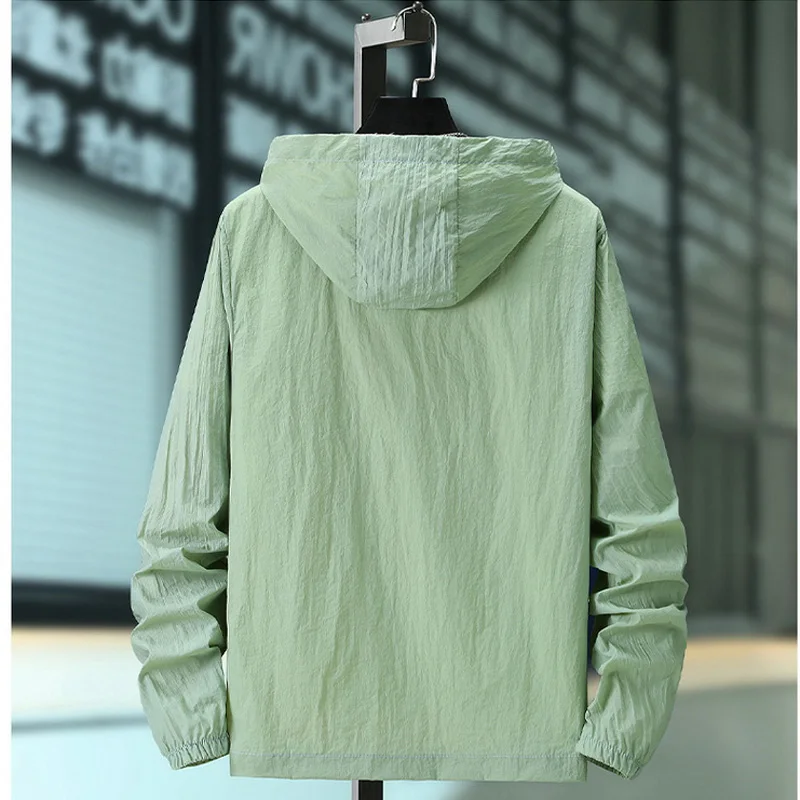 2021 летние мужские куртки с капюшоном светильник-вес тонкая ветровка
