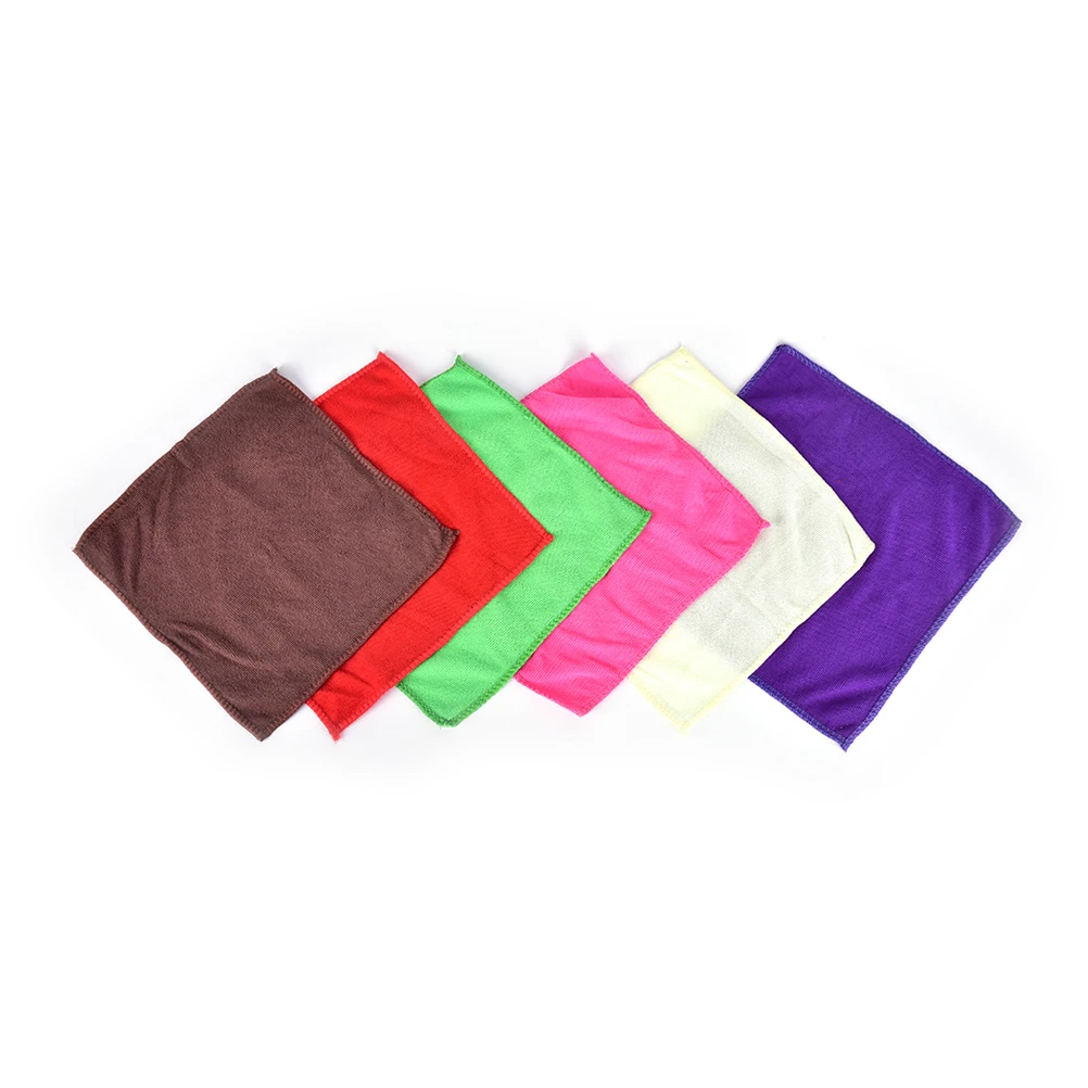 

High quality 5pcs/pack Car Cleaning Wash Clean Cloth Microfiber Care Hand Towels Travel Square Soft Microfiber Towel