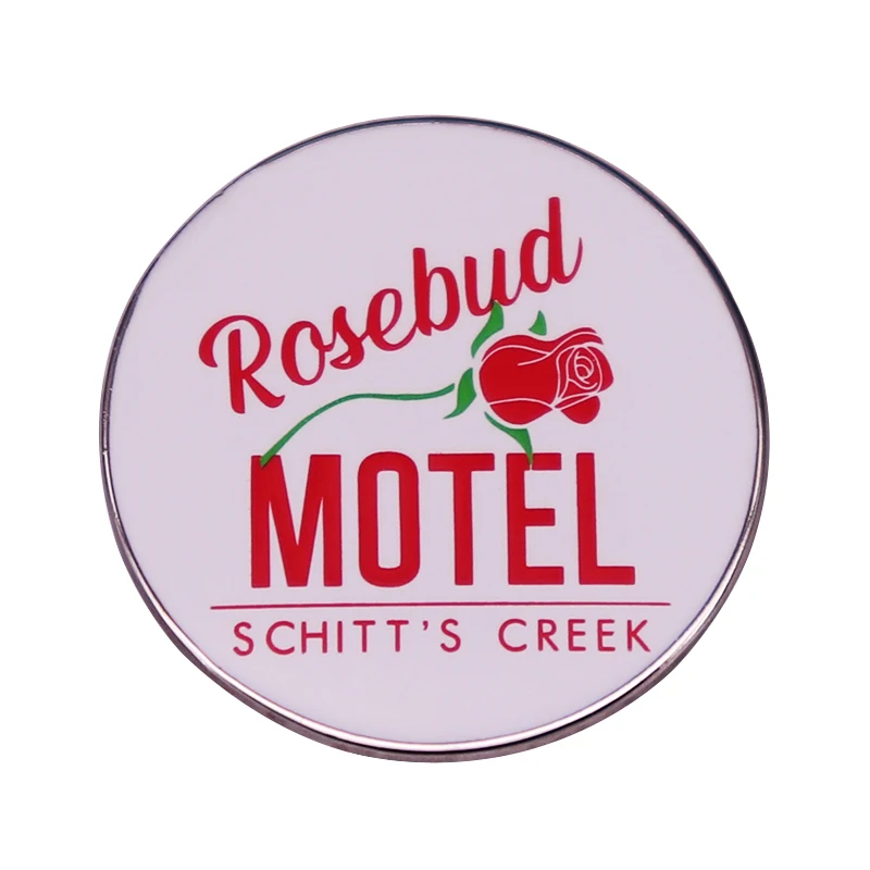 Брелок для ключей Rosebud Motel эмалированная булавка красная роза аксессуары