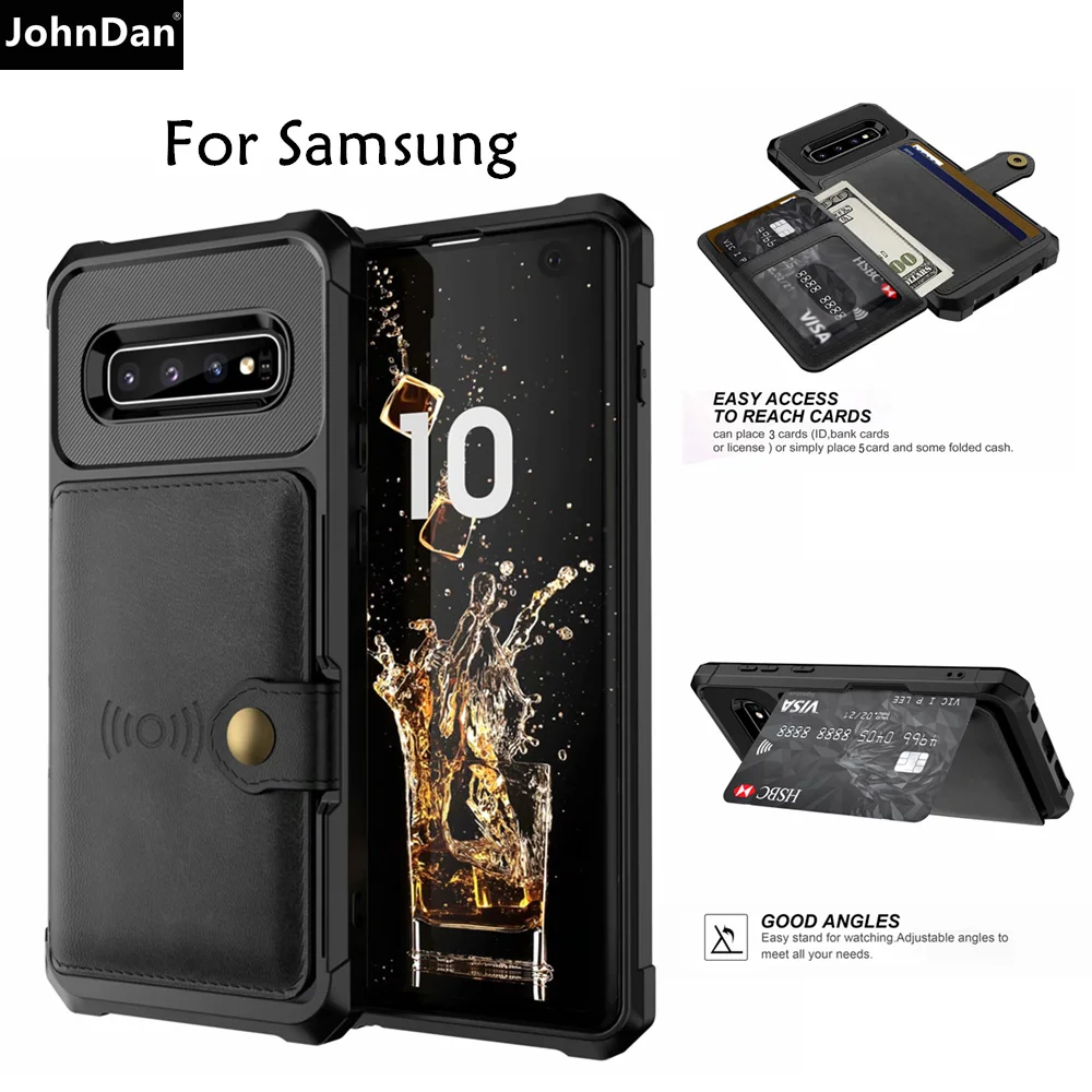 Для samsung Galaxy S10 S10E S9 Plus Note 9 10 Plus Pro противоударный Магнитный чехол-бумажник для карт для samsung S 10 9 Plus