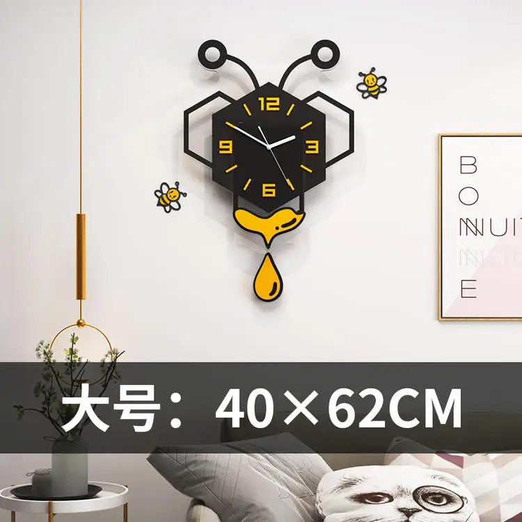 

Art Simple Wall Clock Nordic Design Digital Living Room Wall Clock Silent Movement Creative Horloge Murale Home Decoration 50WC