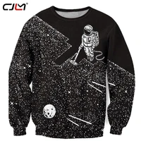 cjlm black sweatshirts men spring autumn 3d print space man astronaut hoodies hip hop round neck coats streetwear sudaderas 5xl