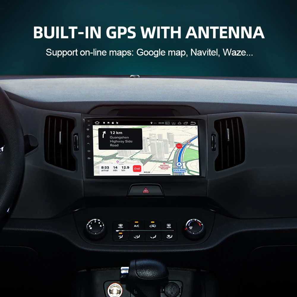 Автомагнитола ISUDAR V57S Авторадио с голосовым управлением Android для KIA/Sportage 2010 2011 2012