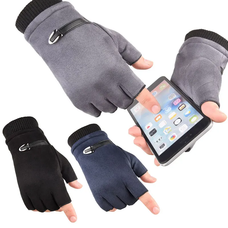 1 пара перчатки для вождения уличные велосипедные варежки с полупальцами