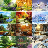 5d diy diamond painting landscape cross stitch kit full drill square embroidery scenery mosaic art pictures of rhinestones decor