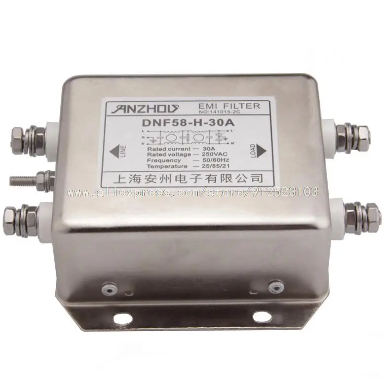 

DNF58-H-30A 30A 250V Servo Motor Special Filter Inductor EMI Power Filter