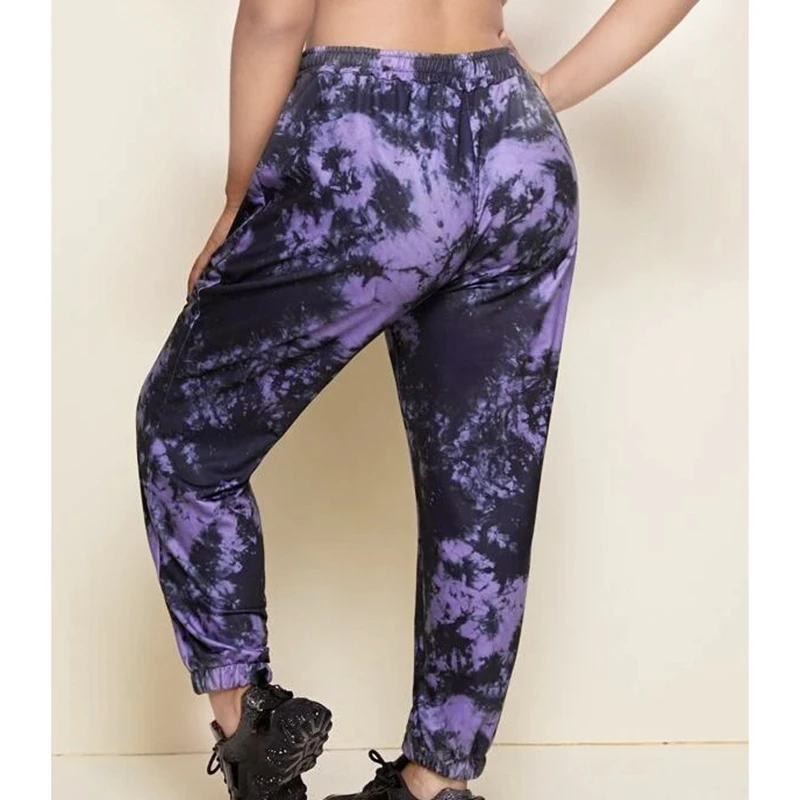 

Drawstring Tie Dye Sweatpants Women Joggers Elastic High Waist Pants Baggy Harajuku Pants Workout Trousers
