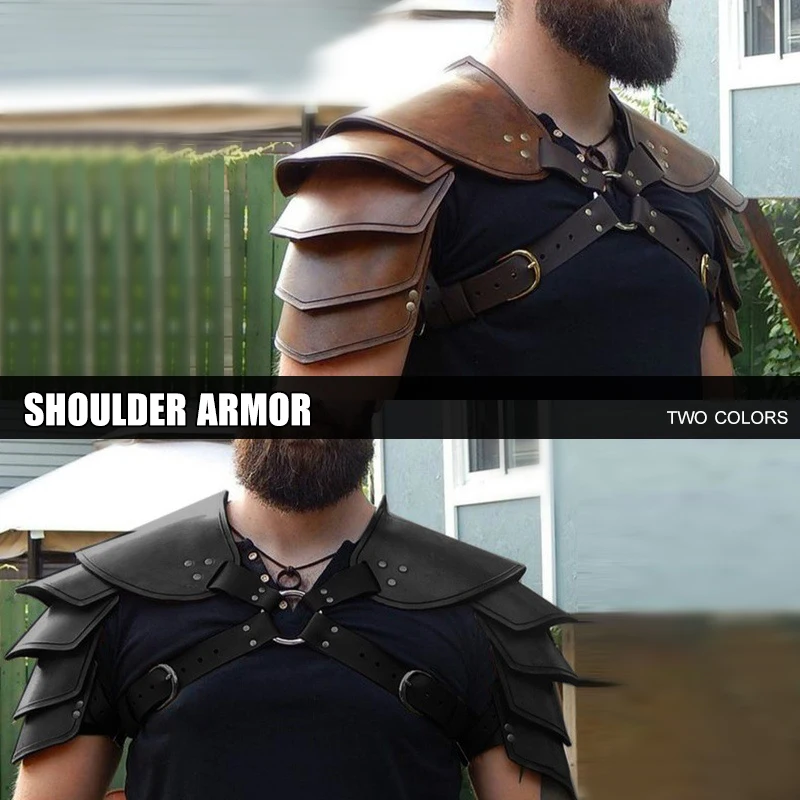Средневековый Viking Warrior Гладиатор самурайский бой рыцарь полдроны плечо Броня