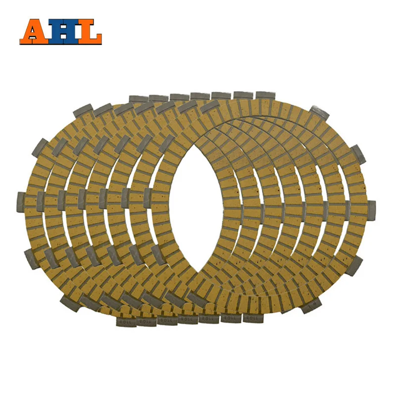 AHL Motorcycle Clutch Friction Plates Set For Kawasaki ZZR400 ZRX400 KLE 400 / 500 Lining #CP-0009 1989-2003