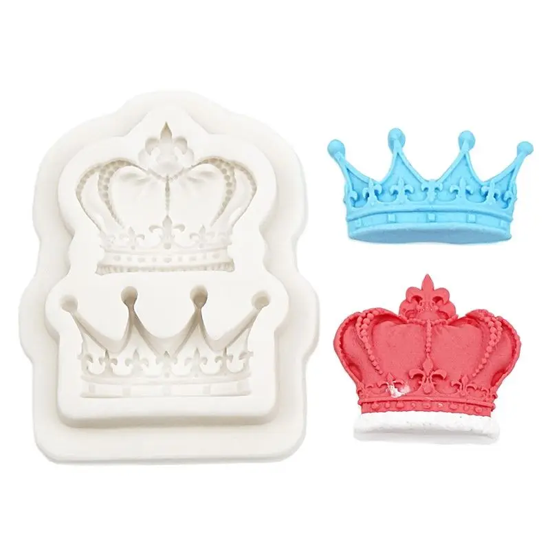 

Princess Queen Crowns Shape Silicone Mold For Fondant Chocolate Epoxy Sugarcraft Mould Pastry Cupcake Decorating Kitchen Tool