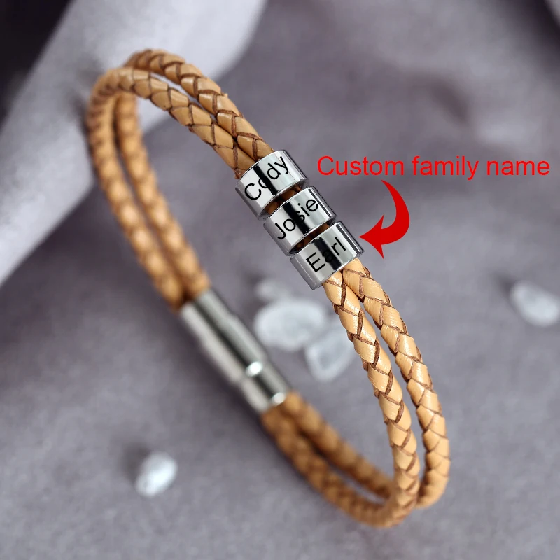 Браслет с именем на заказ для мужчин и женщин браслет гравировкой из нержавеющей