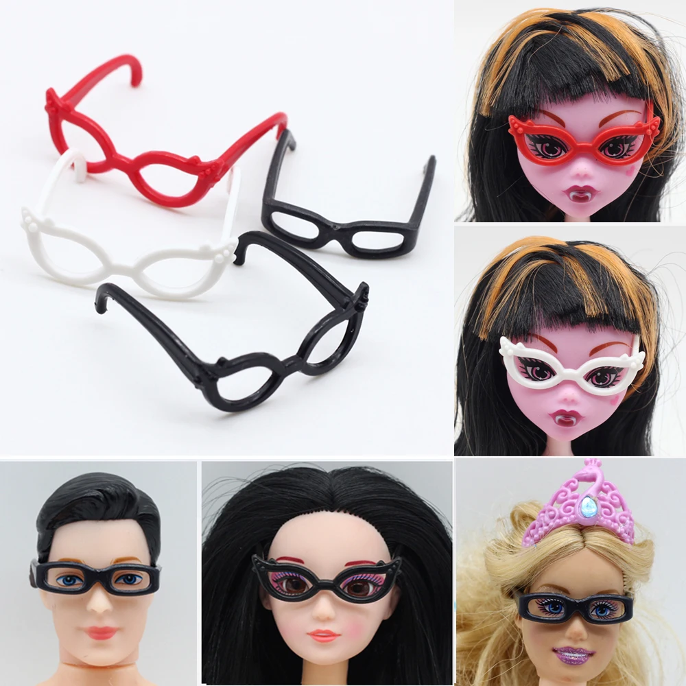 10 шт./компл. аксессуары для кукол мини пластиковые очки высоких куклы-Барби 1/6