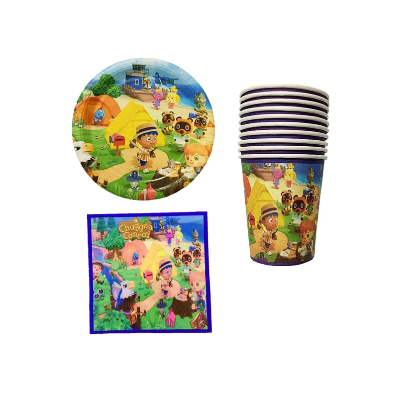 40 шт./лот С Днем Рождения вечерние салфетки животные Рождественские тема Посуда