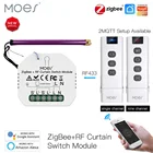 МОС ZigBee DIY RF433 умный занавес модуль автоматического включения света для моторизованные шторы на роликах двигатель 2MQTT Tuya Smart APP Alexa Google Home