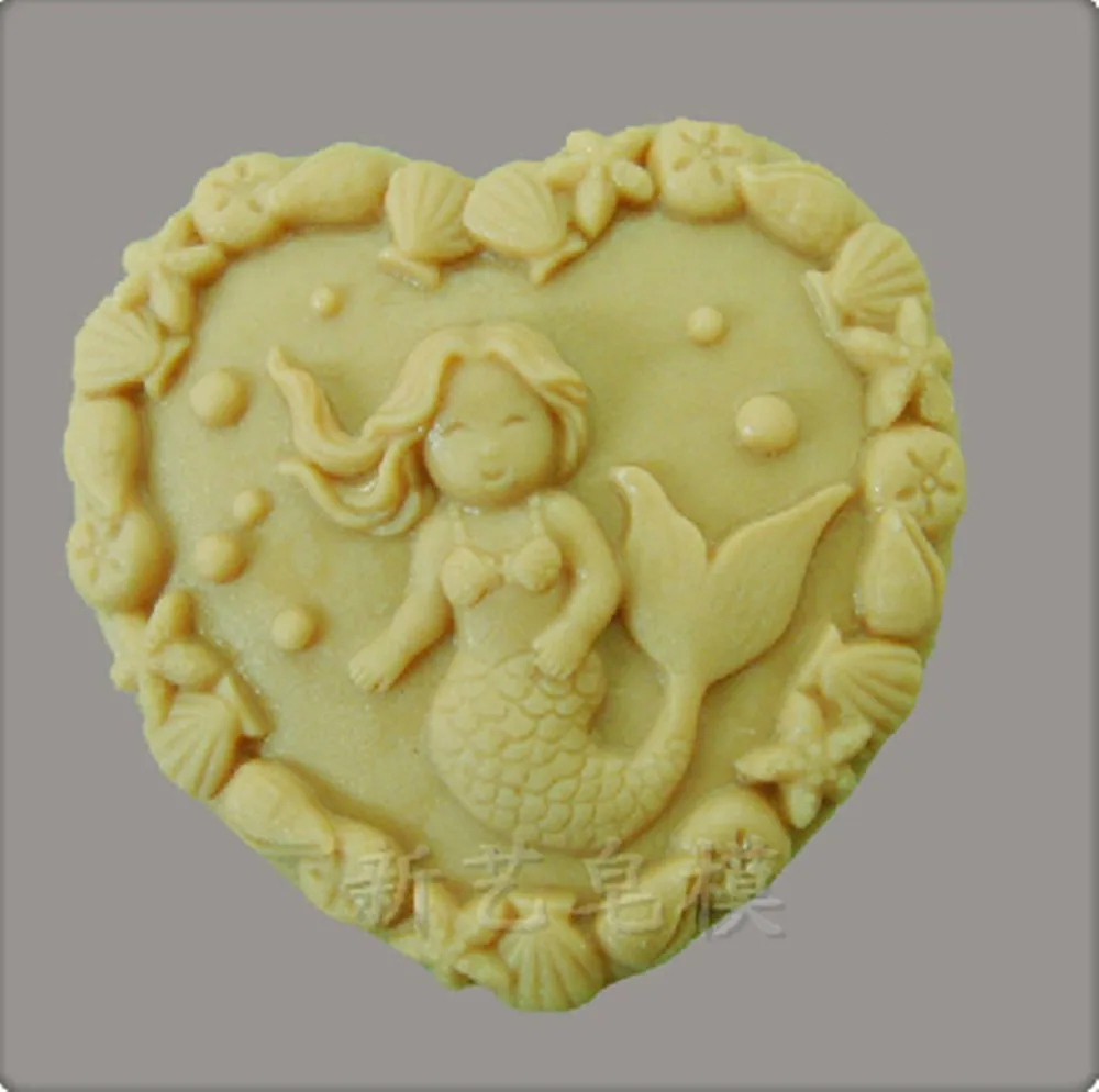 Дизайн русалки силиконовая форма для мыла в форме сердца ароматизированного