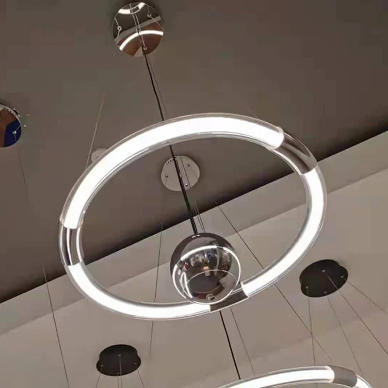 

Modern Circle LED Chandelier Lights for Living Room Creative Design Induction Lamp Chandeliers Hanging Lighting Fixtures