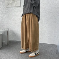corduroy pants mens fashion oversize casual pants men japanese streetwear loose hip hop wide leg pants mens straight trousers
