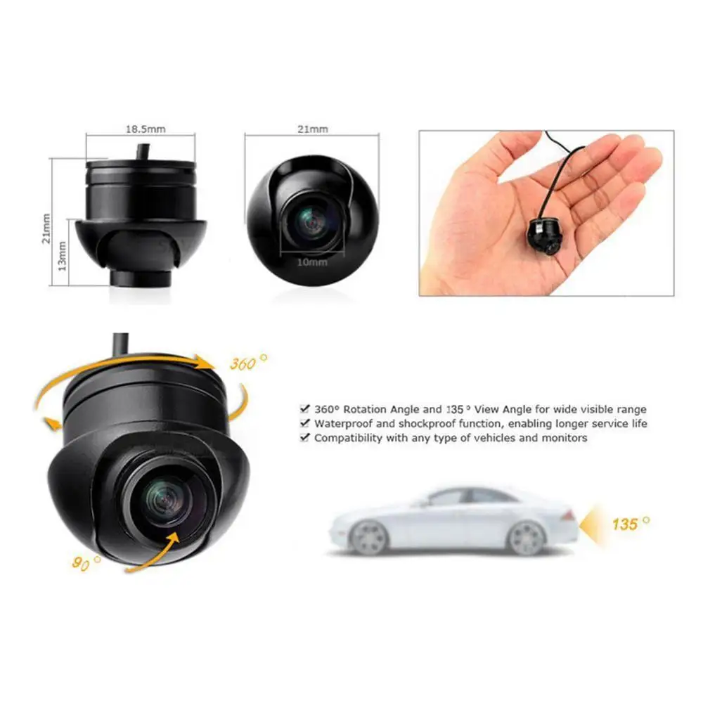 IR LENs CCD HD Night Vision 360 Degree For Car Rear View Camera Front Side Reversing Backup Universal | Автомобили и мотоциклы