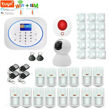 SmartYIBA Tuya приложение wifi GSM домашняя охранная сигнализация DIY комплект с 433 МГц PIR