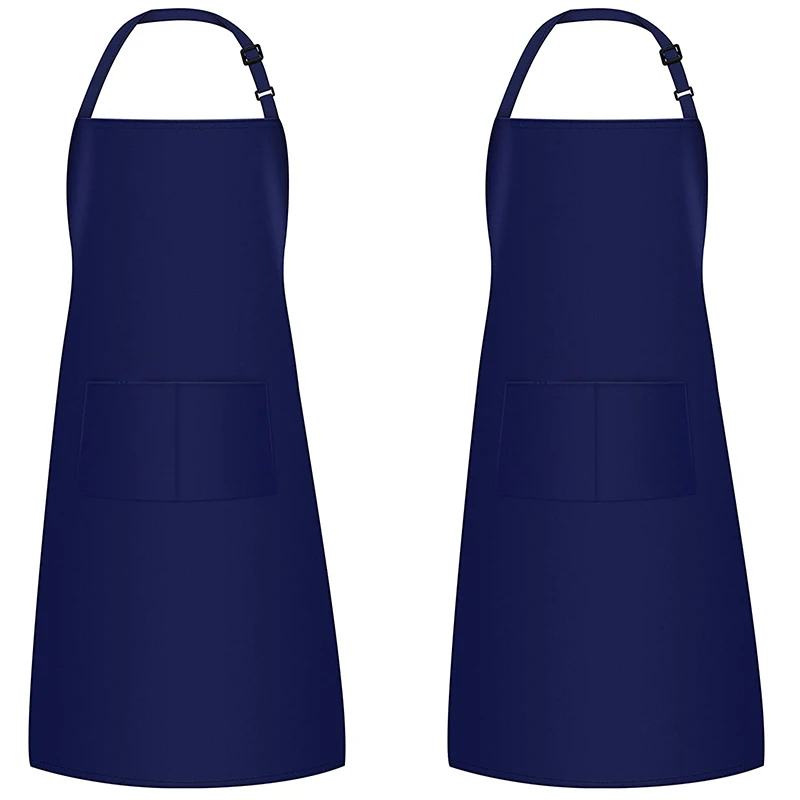 

2 Pack Adjustable Aprons, Waterdrop Resistant Apron with 2 Pockets Cooking Kitchen Restaurant Aprons for BBQ Drawing
