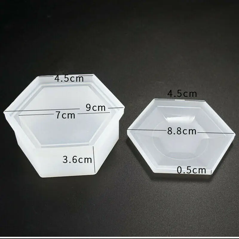 1 шт. прозрачный шестигранный ящик для хранения силиконовая форма DIY инструмент
