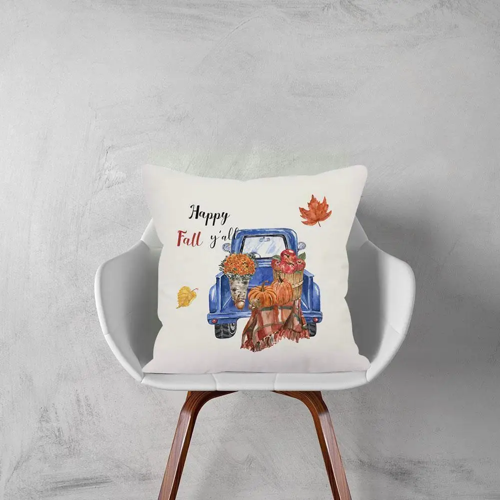 

New Arrival Plush Thanksgiving Day Pillow Cover Fall Sofa Throw Pillow Case For Home Love Pumpkin Decorative 45cm*45cm Patt K6K0