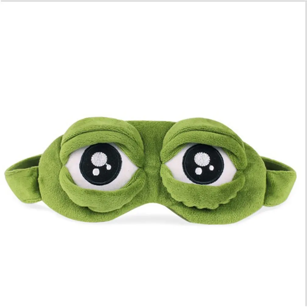 Забавная креативная маска для глаз Пепе Лягушка грустная лягушка 3D сна