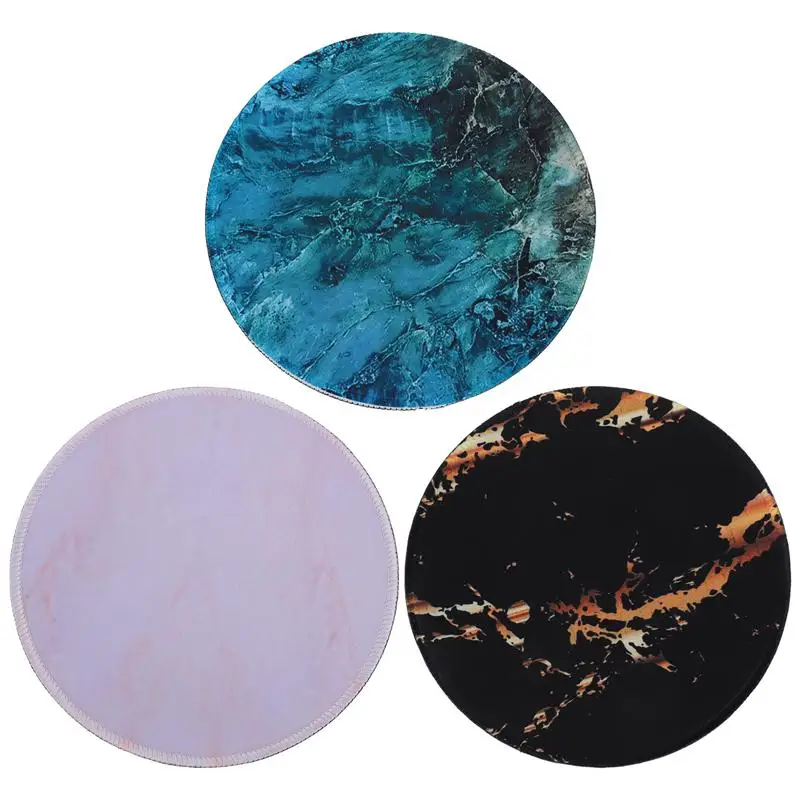 

3Pcs Round Mouse Pads Rubber Mouse Mats Portable Mouse Bases Cushions (Assorted Color)
