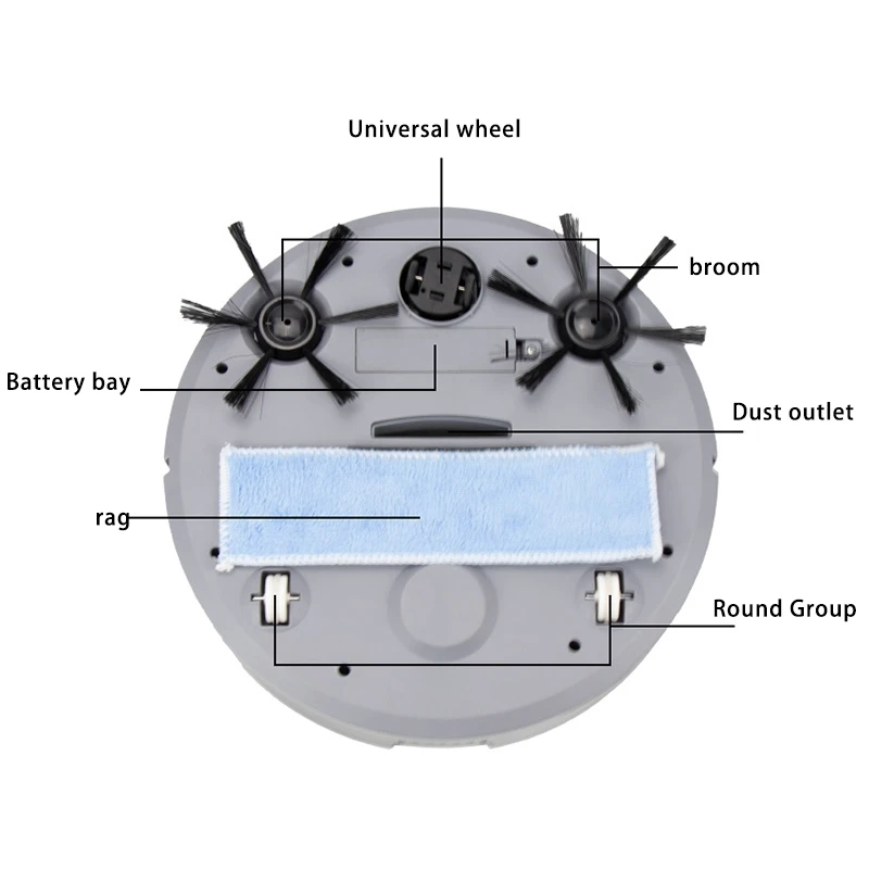 3 в 1 тонкий робот пылесос Автоматическая Самостоятельная зарядка Робота