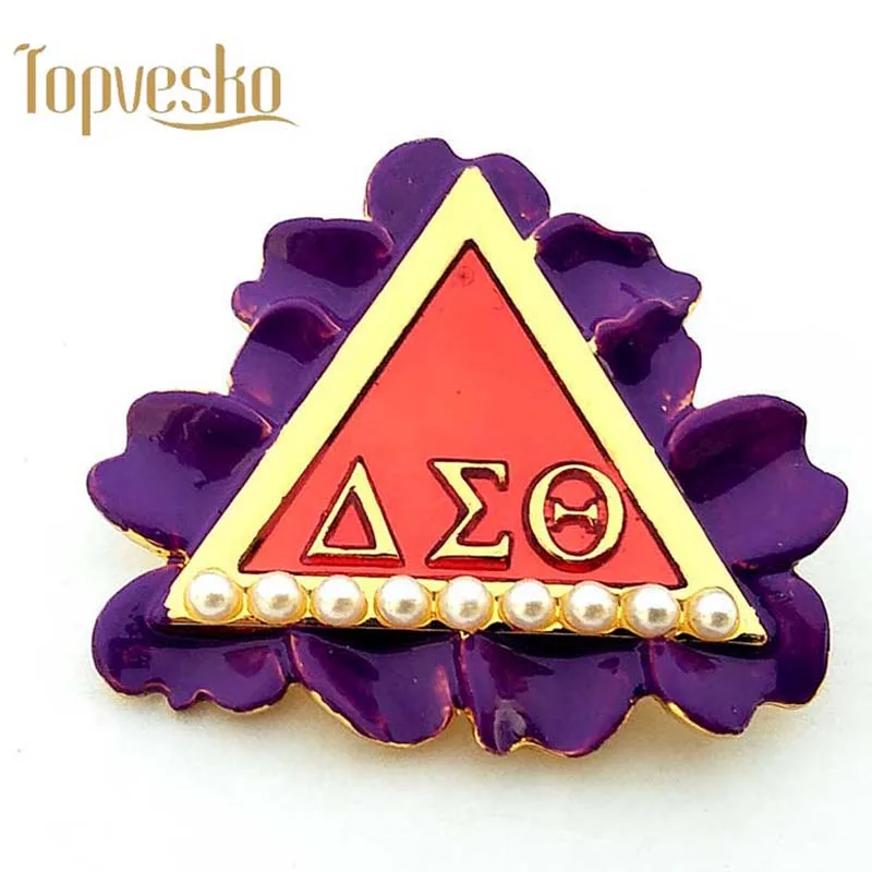 Pureple цветок DST AEO Delta Sigma Theta брошь с жемчугом Женский Ювелирные изделия