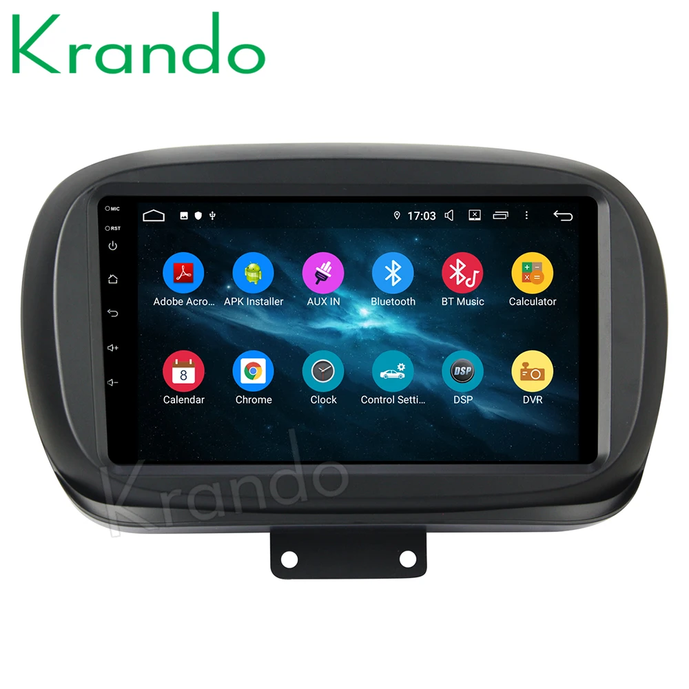 Автомобильная аудиосистема Krando Android 9 'Ə 0 4G 64G для fiat 500X 2014 2019 радио full touch
