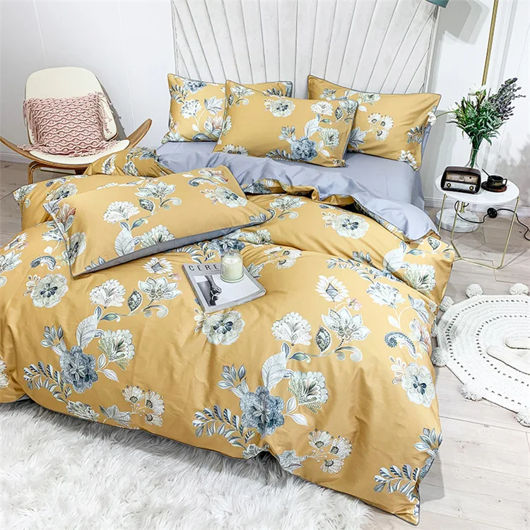 

Morpheus Luxury Egyptian Cotton Bedding set King and Queen Bedding Set Flower Duvet Cover Set - MP05