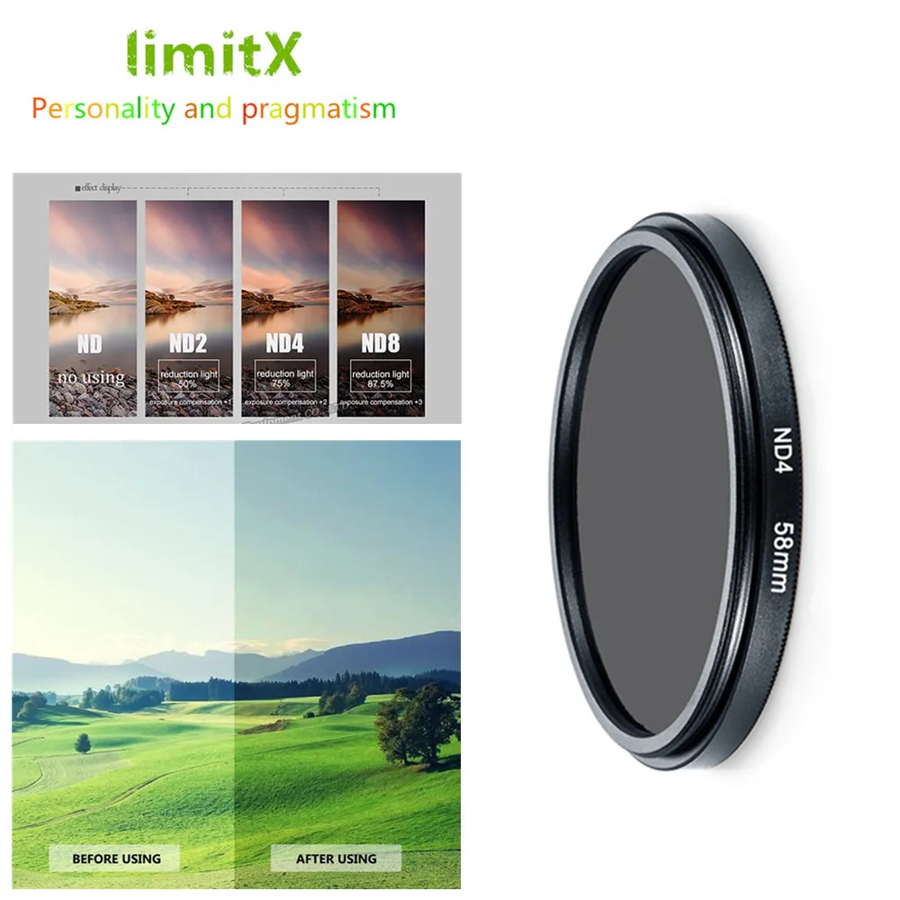 Набор фильтров CPL ND4 UV для автоматической чистки крышки объектива Olympus OM D E M10 Mark III
