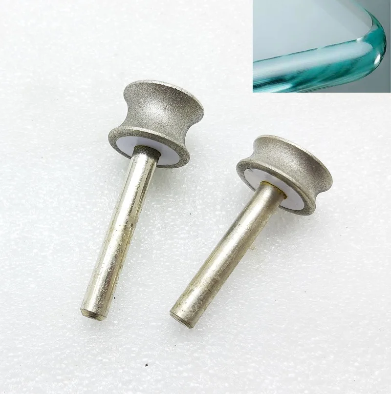 Новый Алмазный шлифовальный круг с хвостовиком 6 мм 1 шт. для снятия фаски стекла