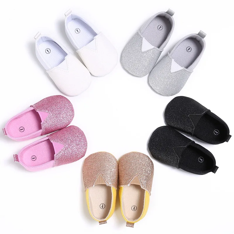 

Newborn infant girl baby sequins slipper casual shoes toddler shoes