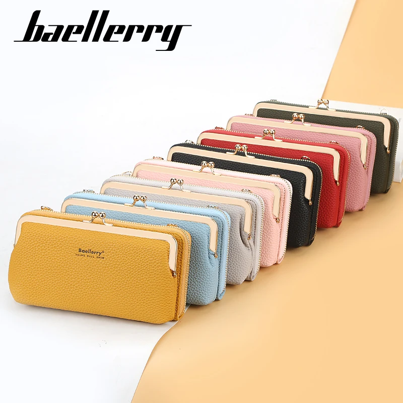 

New Women Casual Brand Cell Phone Wallet Horizontal Version Card Holders Handbag Purse Clutch Messenger Shoulder Straps Bag