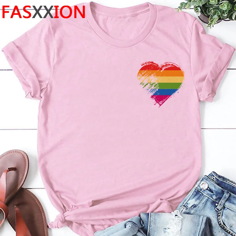 Футболка LGBT Harajuku для женщин футболка геев Ullzang Love Is Повседневная Радужная