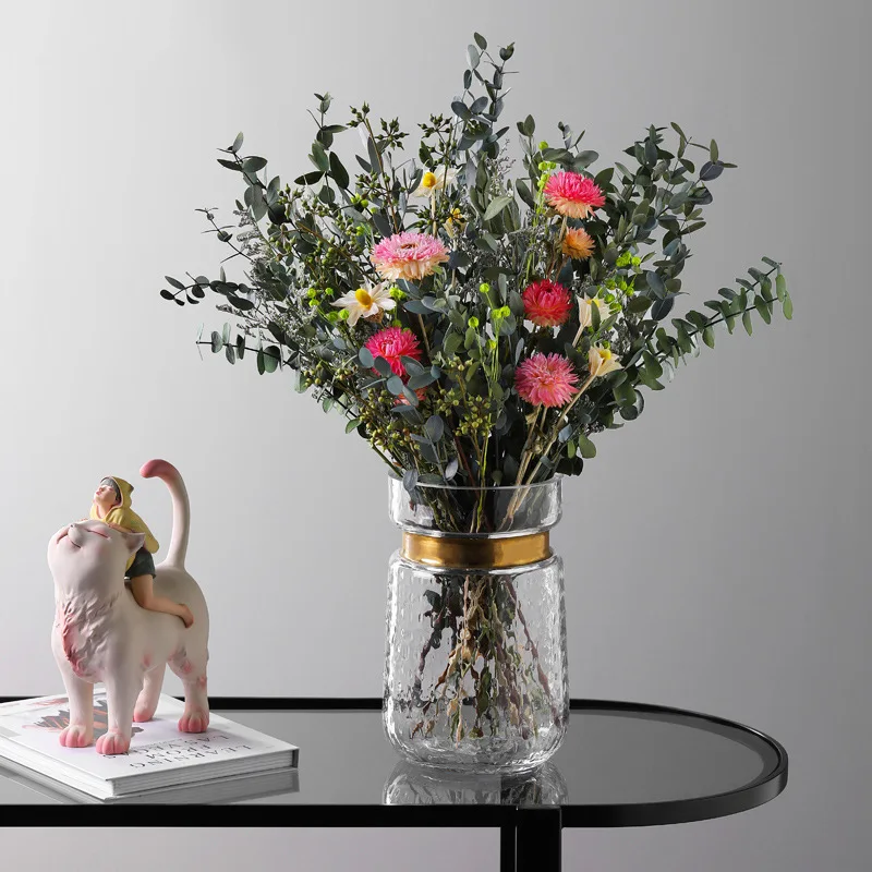 Скандинавская простая креативная ваза прозрачная настольная стеклянная