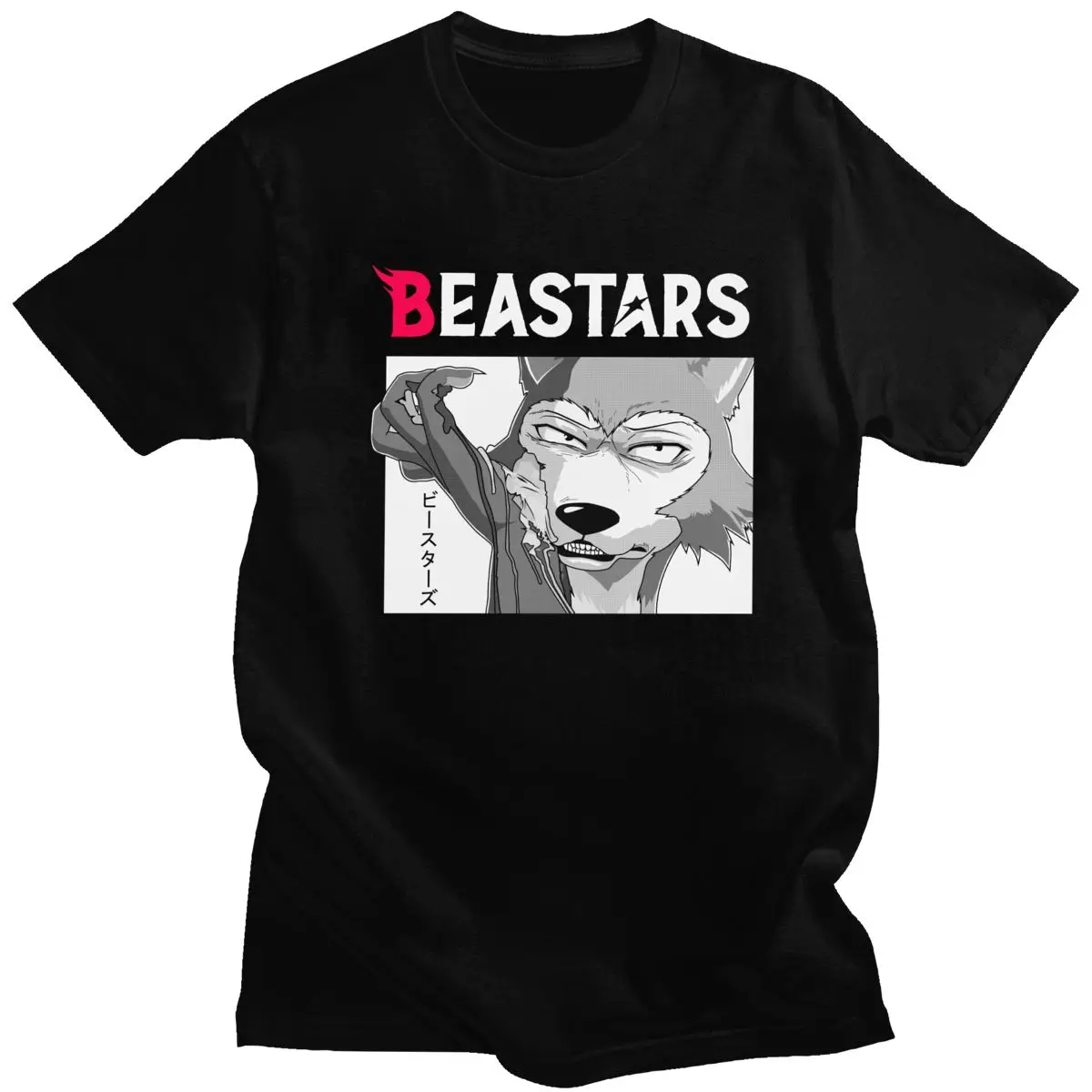 

Футболка Beastars Мужская классическая, пушистая тенниска с аниме принтом волка, винтажная Повседневная рубашка из 100% хлопка с короткими рукав...