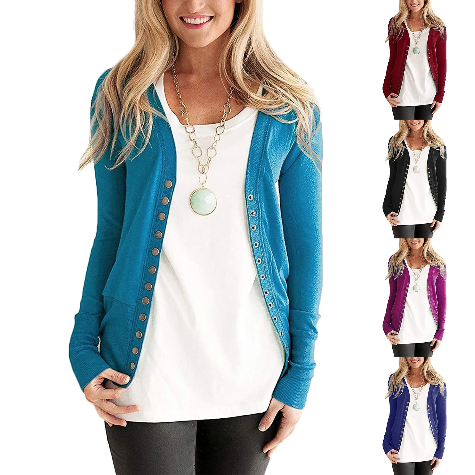 

Korean Style O-neck Short Knitted Sweaters Women Thin Cardigan Fashion Sleeve Sun Protection Crop Top Ropa Mujer Autumn