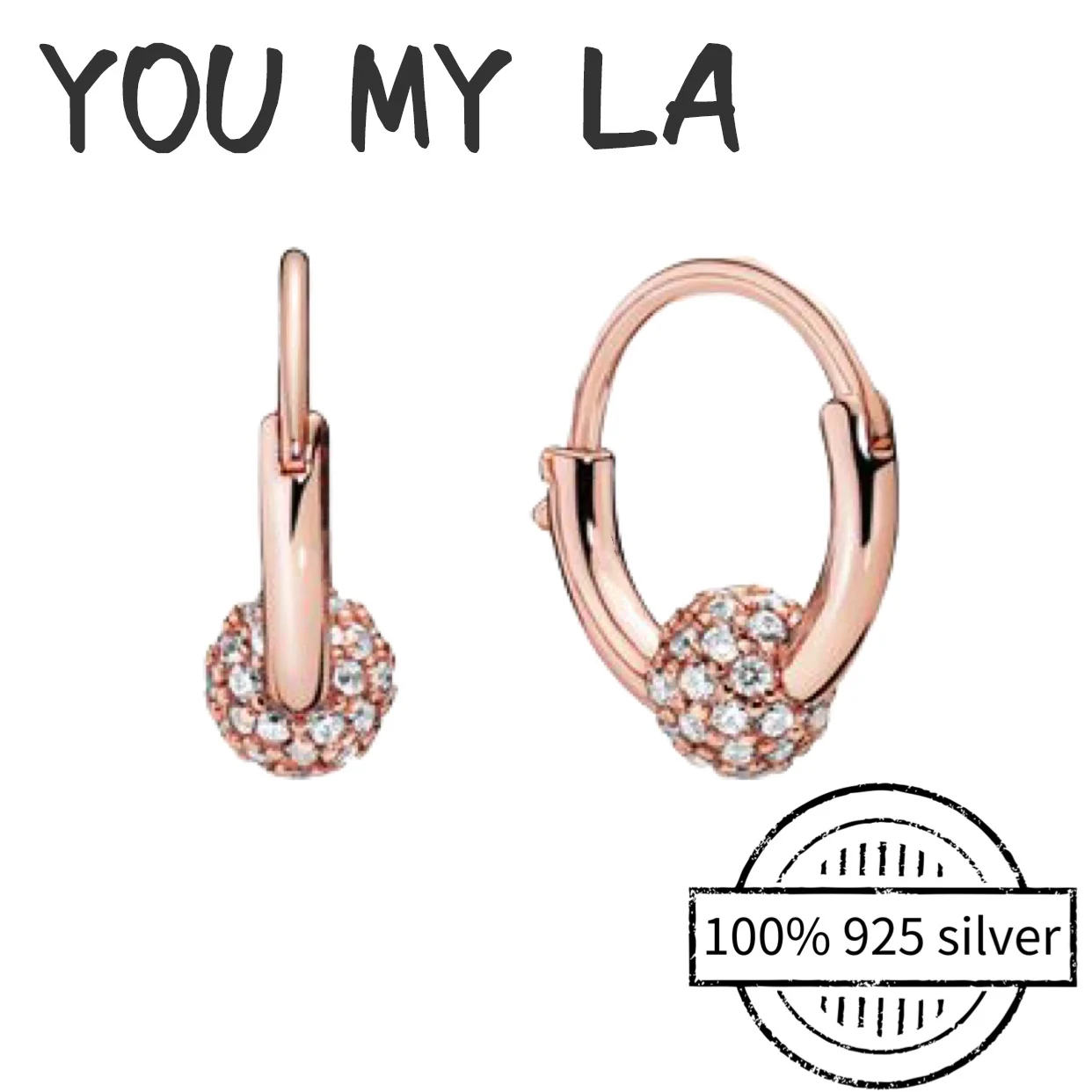 

New 925 Sterling Silver Stud Earrings For Women Fashion Jewelry Luxury Earrings Pando 925 Original
