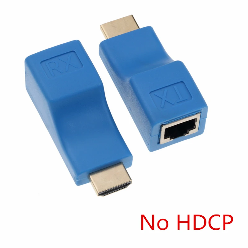 blue no HDCP Kebidu HDMI удлинитель 4k RJ45 Порты LAN сеть HDMI Расширение до 30 м по CAT5e/6 UTP LAN Ethernet кабель для HDTV HDPC - Цвет: blue no HDCP