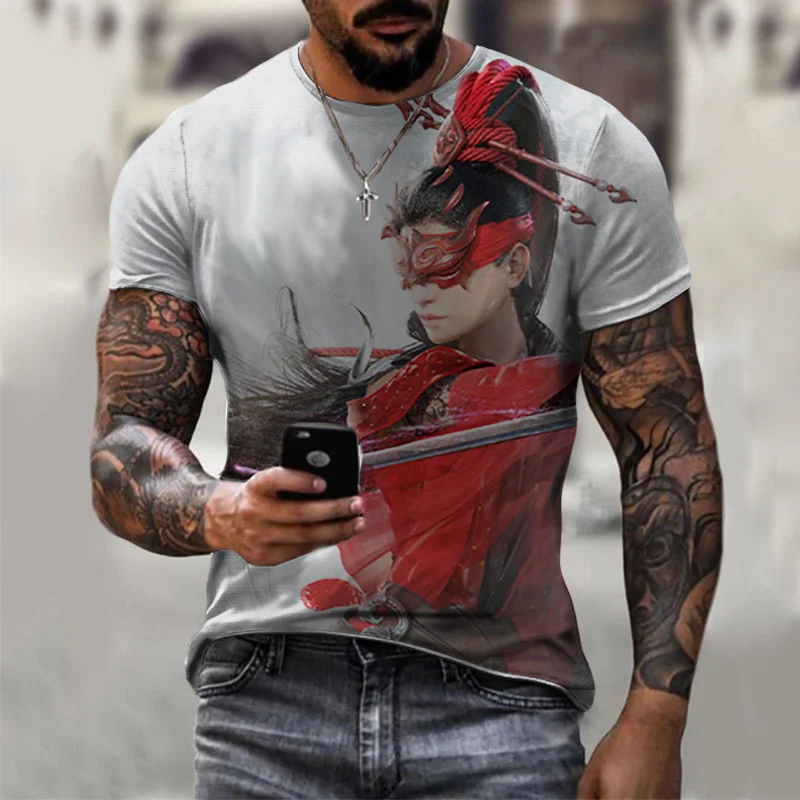 

Summer New Popular Animation Eternal Robbery T-shirt Round Neck Men's Leisure Street Trend Animation Printed 3d T-shirt