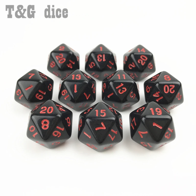 Удивительный многогранный цифровой набор кубиков Непрозрачный черный х Красный