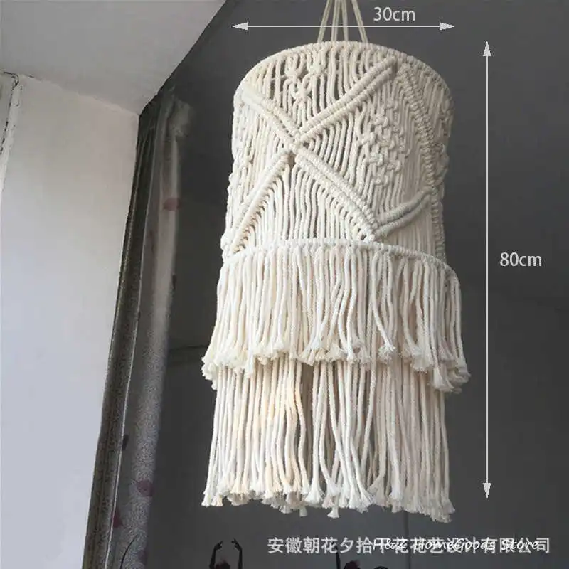 

Nordic hand woven large rope tapestry bedroom sofa background wall hanging cloth wedding background tapestry room decoration
